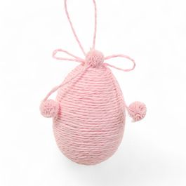 Enfeite para Pendurar Ovo cor Rosa (Frappe)