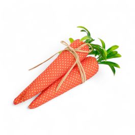 Cenoura Decorativa Maço com 3 cor Laranja/Verde (Cenouras)