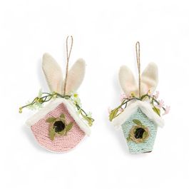 Casa Decorativa com Orelhas Sortido cor Rosa/Verde/Branco (Frappe)