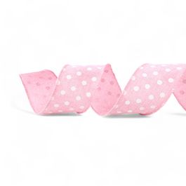 Fita Aramada Poa cor Rosa/Branco 3,8X914M (Fitas Aramadas)