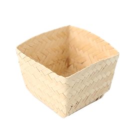 Cachepot Quadrado Liso Palha