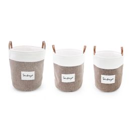 Cesta Poliéster Branco / Cru