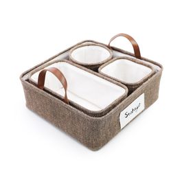 Cesta Poliéster Branco / Cru