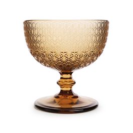 Taça De Sobremesa Jogo C/4 Peças Cristal Eco Ambar