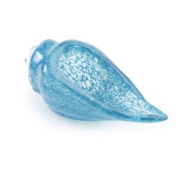 Decorativo Concha Vidro Azul Turquesa