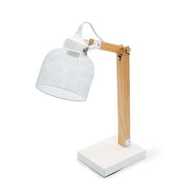 Luminária De Mesa Articulada Metal Branco