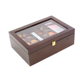 Caixa De Poker Madeira Marrom