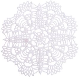 Porta Copos Renda Jogo C/ 4 Peças Poliéster Branco