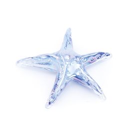 Decorativo Estrela Do Mar Vidro Azul