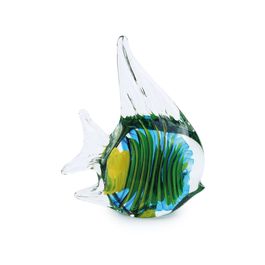 Decorativo Peixe Vidro Verde / Cristal