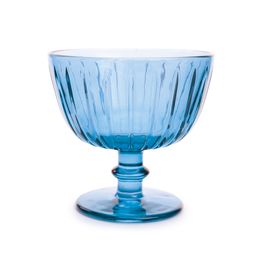 Taça De Sobremesa Jogo C/4 Peças Cristal Eco Azul