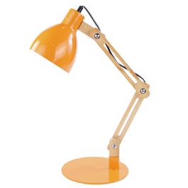 Luminária De Mesa Articulada Metal Amarelo