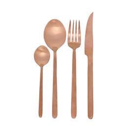 Faqueiro 24 Peças Aço Inox Rose Gold Fosco