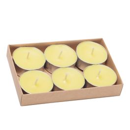 Vela Jogo C/ 6 Peças Parafina Amarelo