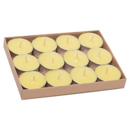Vela Jogo C/ 12 Peças Parafina Amarelo