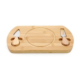 Tábua Para Queijo Kit C/ 3 Peças Bambu Natural