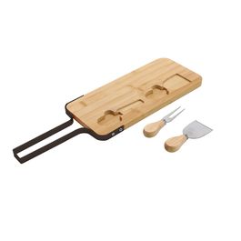 Tábua Para Queijo Kit C/ 3 Peças Bambu Natural