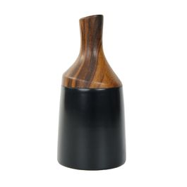 Vaso Dolomita Preto / Madeira