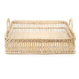 Bandeja Retangular Com Alça Bambu Natural