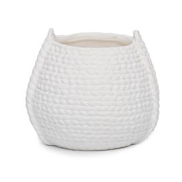 Cachepot Cerâmica Branco
