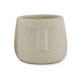 Cachepot Cimento Bege
