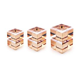 Castiçal Cristal Âmbar