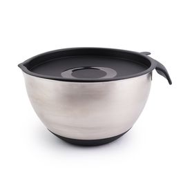 Bowl De Aço Inox Com Alça E Base Em Silicone Aço Inox Inox / Preto