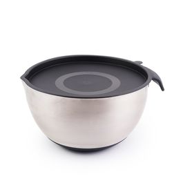 Bowl De Aço Inox Com Alça E Base Em Silicone Aço Inox Inox / Preto