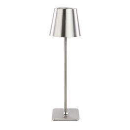 Luminária De Mesa Usb Metal Prata