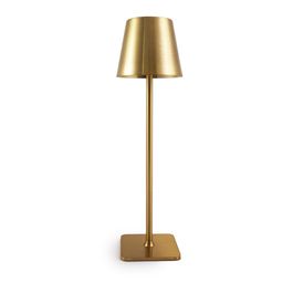 Luminária De Mesa Usb Metal Dourado