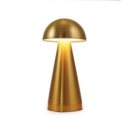 Luminária De Mesa Usb Metal Dourado