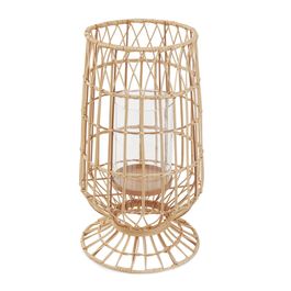 Lanterna Com Donzela Rattan Natural