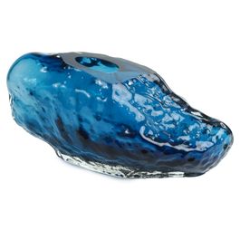 Vaso Rocha Vidro Azul