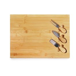 Tábua Para Queijo Kit C/ 4 Peças Bambu Natural