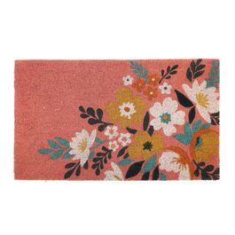 Capacho Florido Pvc Vermelho