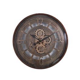 Relógio De Parede Metal Cinza