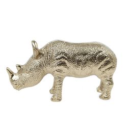 Decorativo Rinoceronte Alumínio Dourado