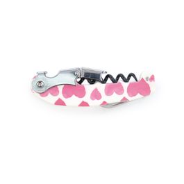 Saca-Rolha Aço Inox Branco Rosa