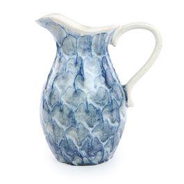 Vaso Ceramica Azul Branco