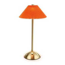 Luminária De Mesa Usb-C Metal Dourado Laranja