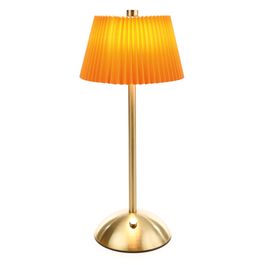 Luminária De Mesa Usb-C Metal Dourado Laranja