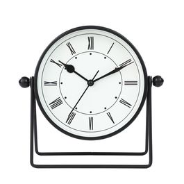 Relógio De Mesa Metal Branco Branco