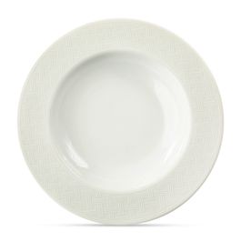 Prato Fundo Santorini Porcelana Branco Branco