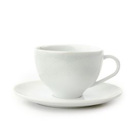 Xícara Chá Santorini Porcelana Branco Branco