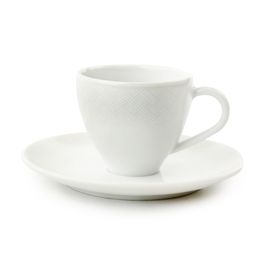Xícara Café Santorini Porcelana Branco Branco