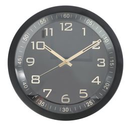 Relógio De Parede Alumínio Preto