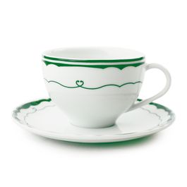Xícara Chá Cannes Porcelana Verde