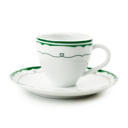 Xícara Café Cannes Porcelana Verde