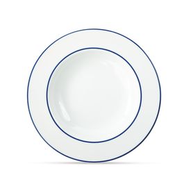 Prato Fundo Riviera Porcelana Azul Branco