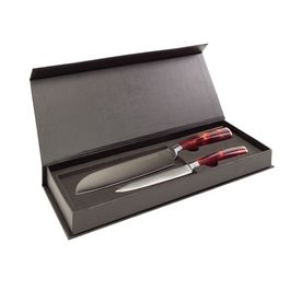 Faca Kit C/ 2 Peças Aço Inox Inox / Marrom